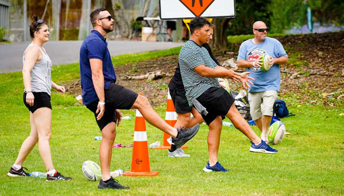 rugby punting challenge team building